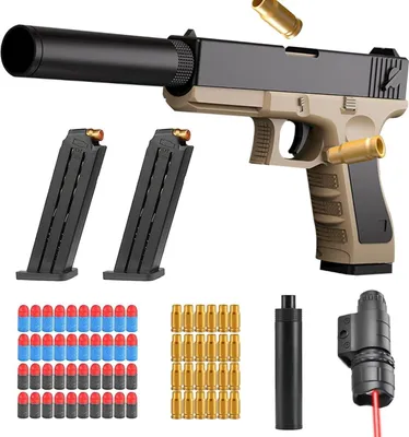 Produktbild von Spielzeug Pistole Schaumstoff-Blaster Soft Foam Bullet Gun 12+ Spieler