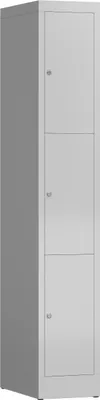 Produktbild von Schließfachschrank Fächerschrank 3 Fächer Spind 180x30x50cm lichtgrau X-520310