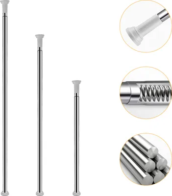 Obrázok produktu pre karpal Sprchová tyč Teleskopická 110-200 cm Svorka na sprchovú záclonu Rozšíriteľná bez vŕtania