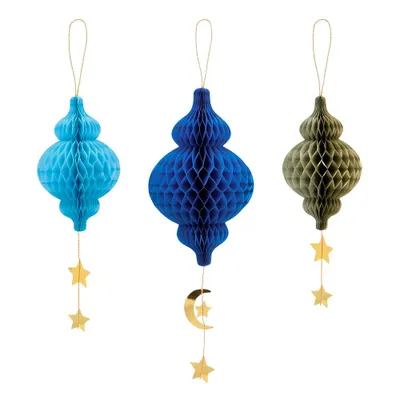 Produktbild von Boland 50905 Hängedekorationen Eid Mubarak 3er Set
