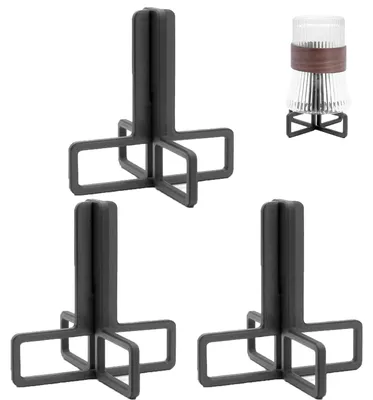Produktbild von Flaschenhalter - 3 Stück Flaschentrockner - Abtropfständer für Flaschen - Schwarz