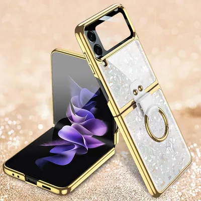 Immagine prodotto di Samsung Galaxy Z Fold4 5G galvanico con anello di copertura del telefono cellulare Custodia Case