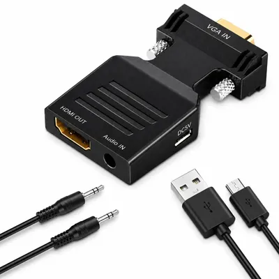 Immagine prodotto di Adattatore VGA a HDMI, convertitore 1080P a 60Hz con audio