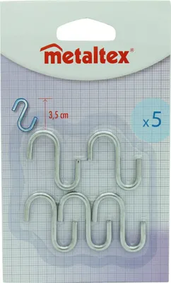 Produktbild von Metaltex 8002522900501, Indoor, Universalhaken, Silber, 5 Stück(e)