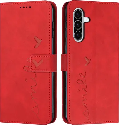 Produktbild von Samsung Galaxy A57 Hülle - Coverup Smile Klapphülle - Rot