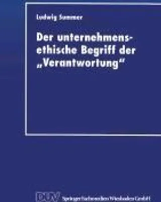 Obrázok produktu pre Der unternehmensethische Begriff der "Verantwortung"