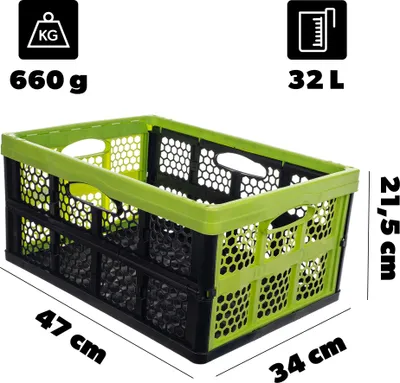 Produktbild von KADAX faltbare Kofferraumbox, Einkaufskorb, Faltbehälter, 32 l, groß, stabil