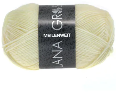 Produktbild von Lana Grossa - Meilenweit 4-fach 50g 1113 rohweiß