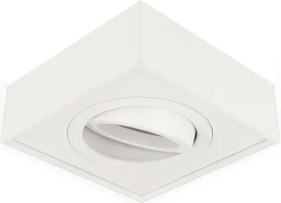 Produktbild von LED line Deckenleuchte CUBO MIDI Einbaustrahler Unterputz Leuchte Strahler Schwenkbar 45° mit GU10 Fassung 230V Rund Weiß aus Aluminium