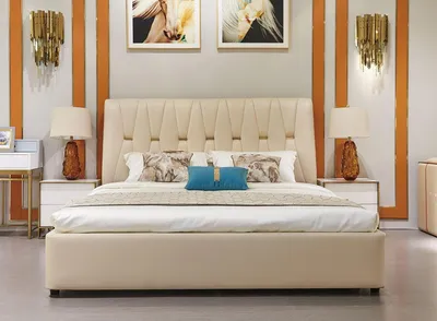 Produktbild von Doppelbett Bett Ehebett Design Luxus Luxur Polsterbett Designbett  Betten