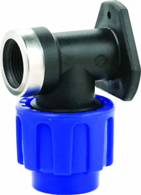 Zdjęcie produktu dla PP PE przyłącze śrubowe 90° wspornik ścienny 25 x 3/4" IG