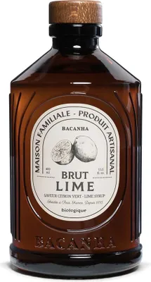 Produktbild von Bacanha Sirop Brut de Lime  400ml – -Limetten-Sirup mit -Rohrzucker