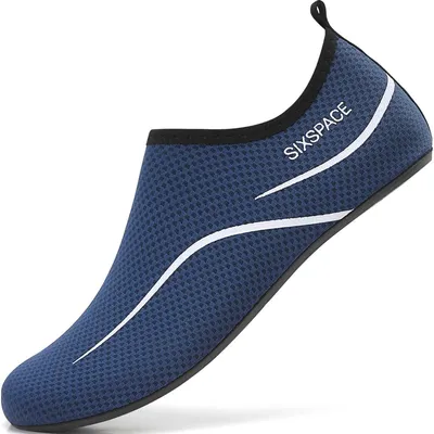Obrázek produktu pro Boty do vody, vodní boty, plážové boty, rychleschnoucí, nazouvací, prodyšné, plavecké boty, surfové boty, pánské, dámské, tmavě modrá, velikost 41 EU