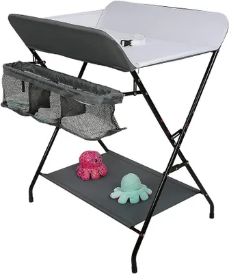 Image de Table à langer pour bébé - Pliable et mobile - Dimensions : 79 x 555 x 96 cm
