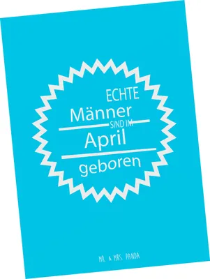 Produktbild von Mr. & Mrs. Panda Postkarte April - Geschenk, Fotokarte, Grußkarte, bildkarte, Postkarten, Ansichtskarte