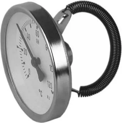 Produktbild von Bimetall-Kontaktthermometer ATh 63F, Durchmesser 63 mm, 0-120°C, Klasse 2,0