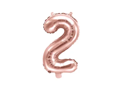 Produktbild von Balon foliowy różowe złoto numer 2
