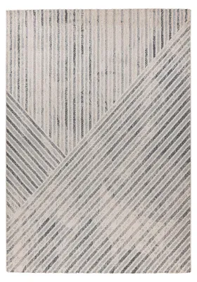 Produktbild von Moderner Rhombus Teppich in Beige und Grau 80x150 cm