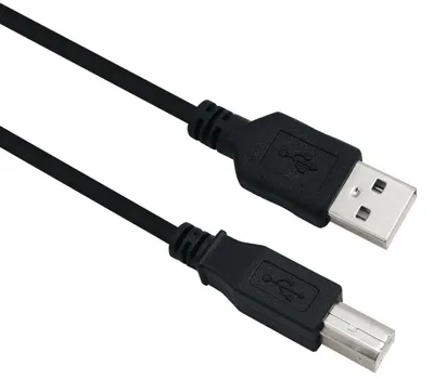 Produktbild von helos Anschlusskabel, USB 2.0 A Stecker/B Stecker, 3,0m, schwarz