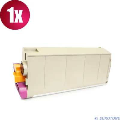 Produktbild von 1x Eurotone Toner Alternative für OKI 43866106 Rot Magenta