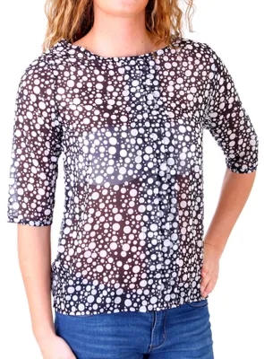 Produktbild von Madonna Bluse Damen "COURTNEY" Allover Print Gepunktet MF-407002-V1 Schwarz M