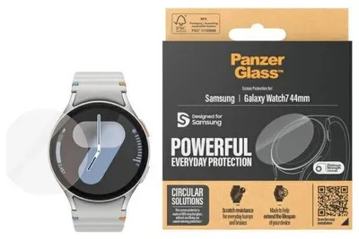 Obrázok produktu pre PanzerGlass ® Screen Protector Samsung Galaxy Watch8 | Watch7 44mm | Ultra-Wide Fit, Samsung, Samsung - Galaxy Watch7 44mm, Samsung - Galaxy Watch8 44mm, Suché aplikovanie, Odolné proti poškriabaniu, Odolný proti nárazom, Priehľadná, 1 kusov
