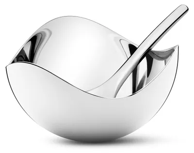 Productafbeelding van Georg Jensen BLOOM Salz CELLAR & Löffel Edelstahl hochglanzpoliert 3586225