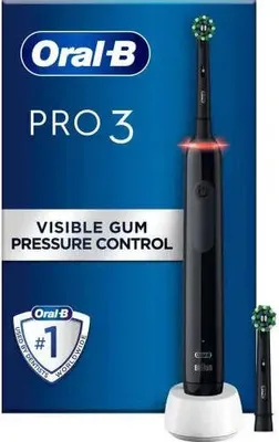 Zdjęcie produktu dla Elektryczna szczoteczka do zębów Oral-B Cross Action Pro3 3400N, czarna