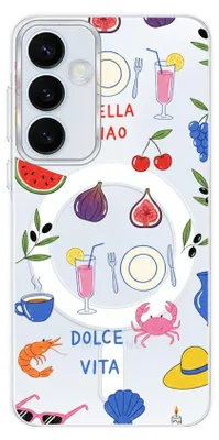 Produktbild von Hartschalenhülle für das Samsung Galaxy A35, kompatibel mit MagSafe, transparent, Sommeraromen