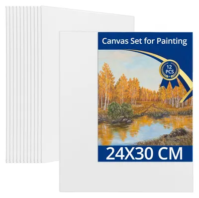 Imagen del producto de Juego de 12 lienzos de 24x30 cm para pintura acrílica y óleo