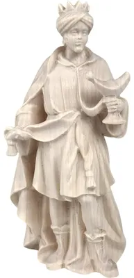 Krippenfigur Baldassarre mit Weihrauch, Holz, 15 cm