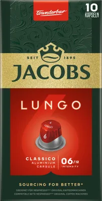 Produktbild von Jacobs Lungo Classico | 10 Nespresso® komp. Kapseln