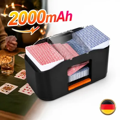 Produktbild von Kartenmischer Elektrisch USB Typ-C 2000mAh Schnell 2 Decks Poker Kartenspiel
