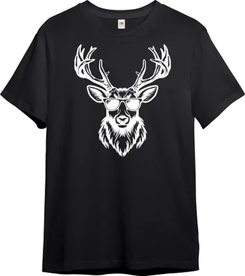 Produktbild von PAULGOS Herren T-Shirt "Hirschkopf mit Sonnenbrille"