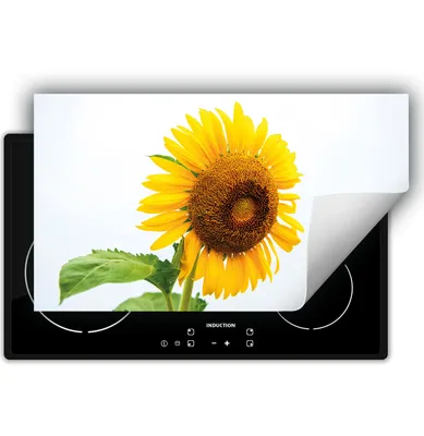 Produktbild von DarHaus Herdabdeckplatte 90x52 cm Anti Rutsch Matte Aufrollbar, Sonnenblume