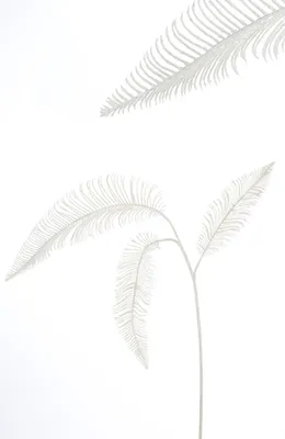 Produktbild von Kunstblume Farnzweig weiß 80 cm