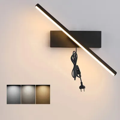 Productafbeelding van Slaapkamerwandlamp met Stekker, Dimbaar, 6W, 330 Graden Draaibaar