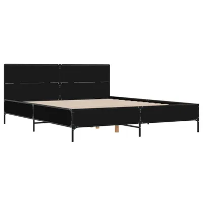 Produktbild von Bettgestell Schwarz 120x200 cm Holzwerkstoff und Metall