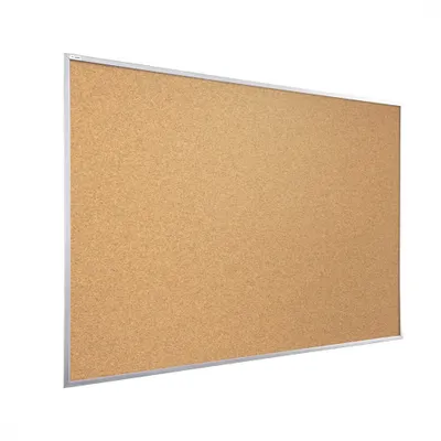 Immagine prodotto di Lavagna in Sughero con Cornice Argento in Legno 120x90cm, Bacheca Sughero per Puntine Spille Memoboard