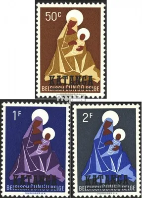 Produktbild von Briefmarken Katanga 1960 Mi 1-3 (kompl.Ausg.) postfrisch Aufdruckausgabe
