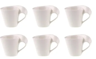 Produktbild von Villeroy & Boch NewWave Caffè 6er Set Espressotassen 80ml weiß Porzellan