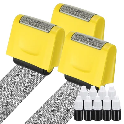 Produktbild von Identitätsdiebstahlschutz Rollerstempel 3 Stück Gelb