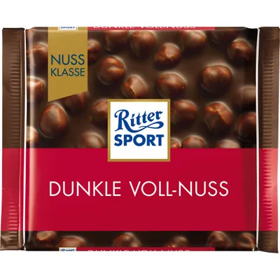 Produktbild von Ritter Sport - Nussklasse - Dunkle Voll-Nuss - 100g (rot)