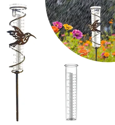 Produktbild von Regenmesser aus Glas, Niederschlagsmesser mit klarer Skala
