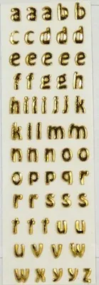 Produktbild von Wachsbuchstaben Set (a-z sortiert) Gold 8 mm, zum Verzieren von Kerzen