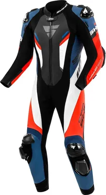Produktbild von SHIMA Hyper RS perforierte 1-Teiler Motorrad Lederkombi, schwarz/weiß/rot/blau, 56
