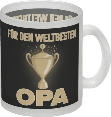 Produktbild von Für den weltbesten Opa Glas Tasse mit Pokal