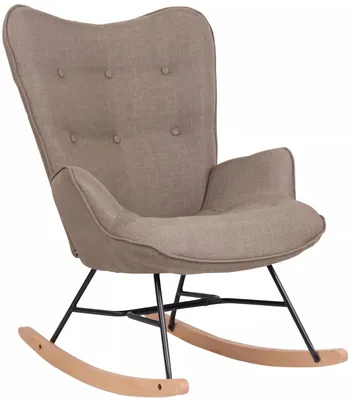 Produktbild von In And OutdoorMatch Schaukelstuhl Camilla - taupe - Stuhl - Stühle - 62 x 55 cm - 100% Polyester - Luxusstuhl