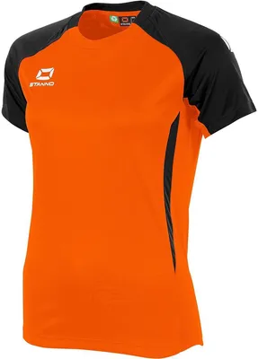 Image de Stanno Stadio Maillot Manches Courtes Femmes - Orange / Noir  | Taille: L
