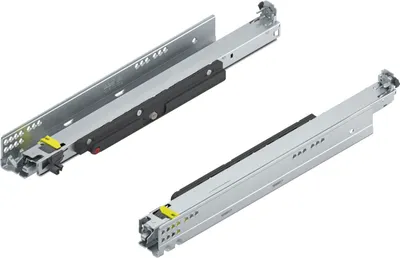 Image de Blum Movento Tip On Blum Coulisse à sortie totale 450 NL, tiroir pouvant supporter jusqu'à 70 kg, guidage inférieur 766H4500T